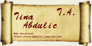 Tina Abdulić vizit kartica